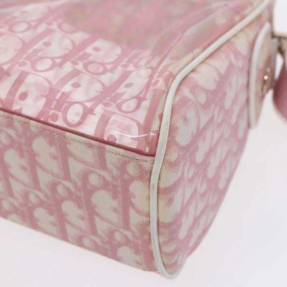 Christian Dior Trotter Canvas Shoulder Bag Clear Pink Silver Auth ki5020 - Picture 15 of 16